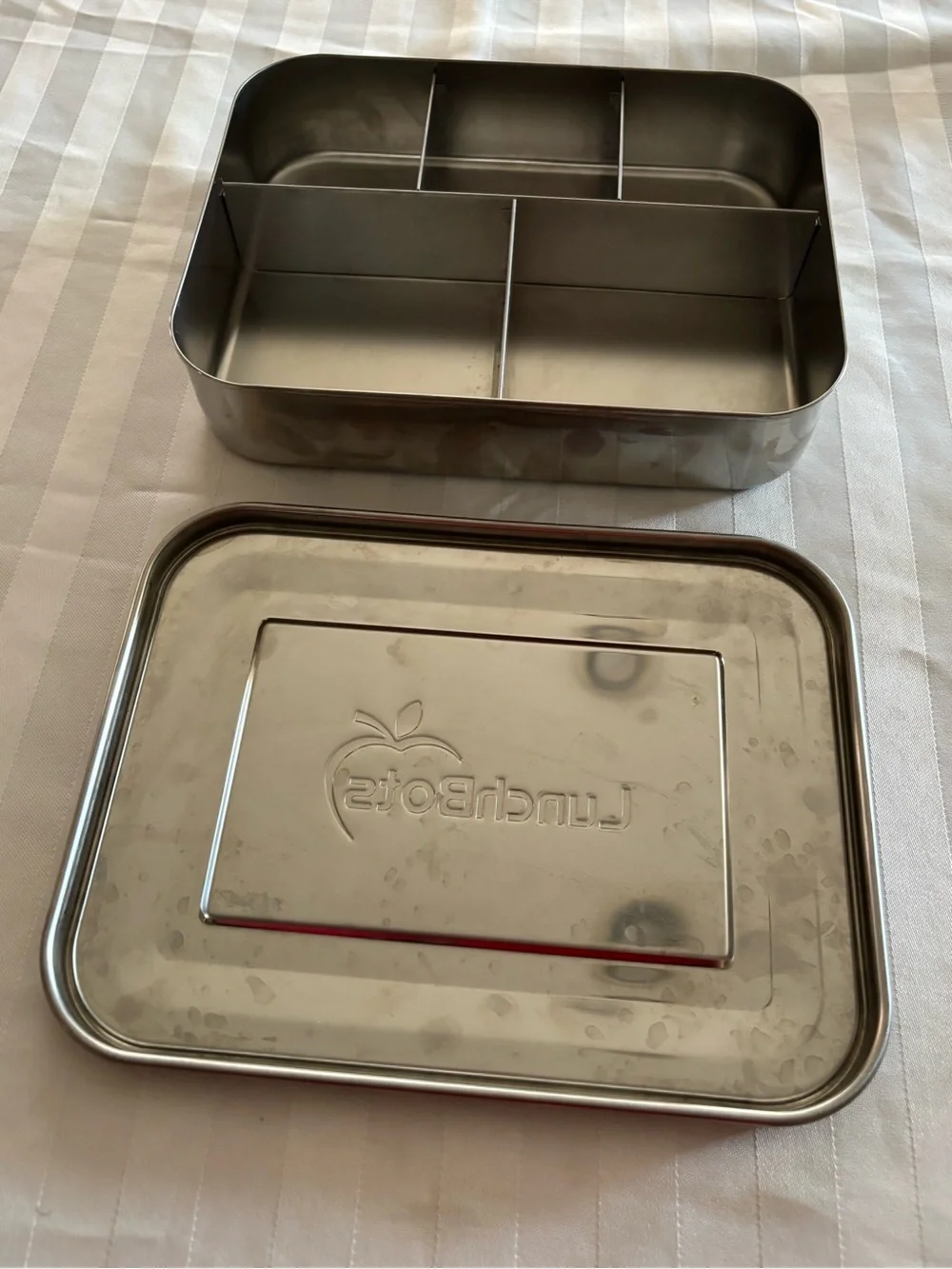 LunchBots Stainless Steel 5-Compartment Rectangular Food Storage Container